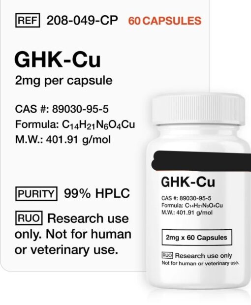 GHK-Cu (2mg x 60 Capsules) (Copper Tripeptide)