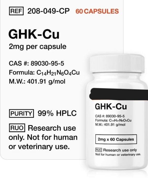 GHK-Cu (2mg x 60 Capsules) (Copper Tripeptide)